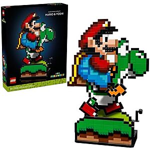 1215-Pc LEGO Super Mario World: Mario & Yoshi Building Set $104 + Free S&H