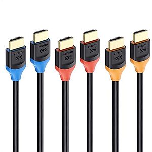 Prime: 3-Pk 6.6' Cable Matters 8K Ultra High Speed Certified HDMI 2.1 Cables $19.20 + Free S&H