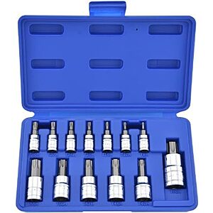 13-Pc Neiko Tamper Proof Torx Bit S2 Steel Socket Set