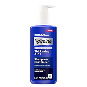 8.4-Oz Rogaine Men's Thickening 2 in 1 Shampoo + Conditioner $4.50 w/ S&S