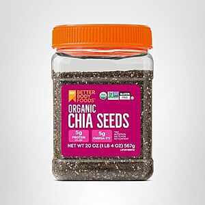 20-oz BetterBody Foods Organic Chia Seeds $6.70 w/ S&S