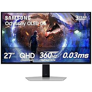 27" Samsung Odyssey G60SD QHD 360Hz OLED Monitor $500 + Free S&H