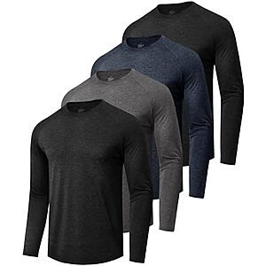 4-Pk BOOJO Sun Protection Long Sleeve T-Shirts (Large Only)