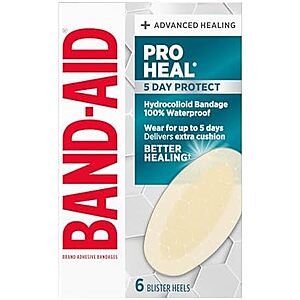 Select Accts: 6-Ct Band-Aid Brand Hydro Seal Adhesive Bandages $2.30 w/ S&S