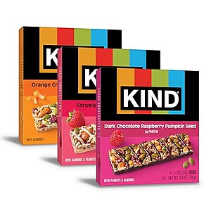 Select Accounts: 18-Pk 1.4-Oz KIND Healthy Snacks Bars Variety Pack $10.85 w/ S&S