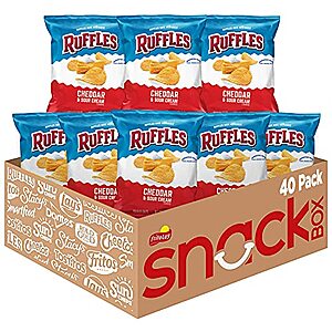40-Ct 1-Oz Ruffles Potato Chips (Cheddar Sour Cream) $14.10 w/ S&S