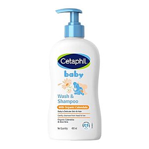 Select Accts: 13.5-Oz Cetaphil Baby Wash & Shampoo w/ Organic Calendula $1.30 w/ S&S