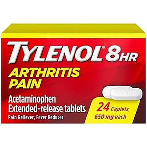 24-ct 650-mg Tylenol 8 Hour Arthritis Pain Relief Extended-Release Tablets $1.75 w/ S&S