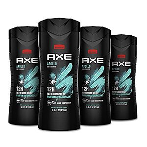 Select Accts: 4-pk 16-oz AXE Sage & Cedarwood Body Wash (Apollo) $10.15 w/ S&S
