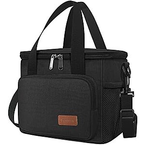 Femuar Reusable Insulated Lunch Box w/ Shoulder Strap