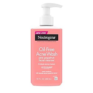 Select Accounts: 9.1-Oz Neutrogena Oil-Free Pink Grapefruit Acne Face Wash $2.50 w/ S&S