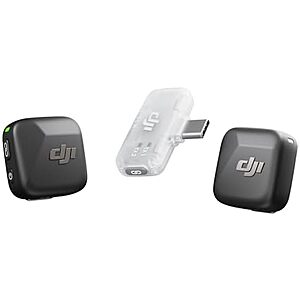 DJI Mic Mini (2 TX + 1 Mobile RX) Wireless Lavalier Microphone Kit $45 + Free S&H