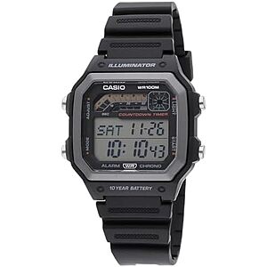 42mm Casio Men's WS1600H Series Watch w/ Stopwatch, 100M WR & 10-Yr Battery