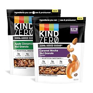 Select Accts: 2-Pk 8-Oz KIND Zero Added Sugar Granola (Variety Pack) $5 w/ S&S