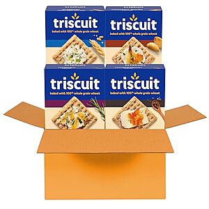 4-Pk 8.5-Oz Triscuit Whole Grain Wheat Crackers (4 Flavor Variety Pack) $8.50 w/ S&S