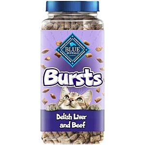 12-oz Blue Buffalo Bursts Crunchy Cat Treats (Chicken Liver & Beef) $3.85 w/ S&S