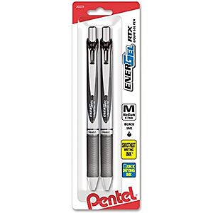 2-Pack 0.7mm Pentel EnerGel RTX Retractable Liquid Gel Pens (Black or Blue) $2.35 w/ S&S