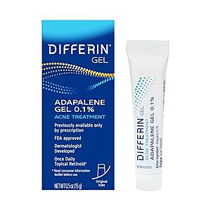 Select Accts: 0.5oz Differin Acne Treatment Face Gel w/ 0.1% Adapalene $4.45 w/ S&S