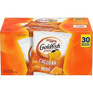 30-Ct 1.5-Oz Goldfish Crackers (Cheddar) $6.90 w/ S&S