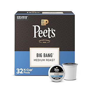 32-Ct Peet's Coffee Medium Roast Big Bang K-Cup Coffee Pods $10.40 w/ S&S