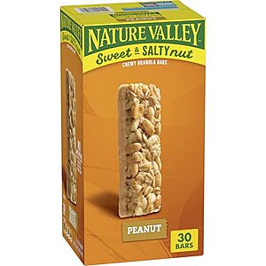 30-Ct 1.2-Oz Nature Valley Sweet & Salty Nut Chewy Granola Bars (Peanut) $6.40 w/ S&S