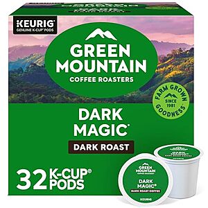32-Ct Green Mountain Dark Magic K-Cup Coffee Pods (Dark Roast) $8.60 w/ S&S