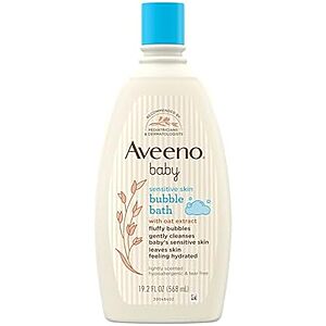 Select Accts: 19.2-Oz Aveeno Baby Sensitive Skin Bubble Bath Soap w/ Oat Extract $2.40 w/ S&S