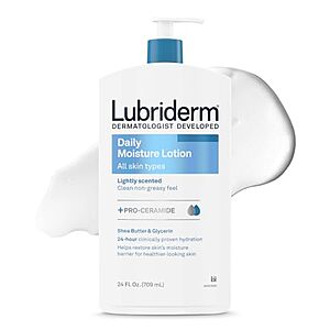 Select Accounts: 24-Oz Lubriderm Daily Moisture Body Lotion + Pro-Ceramide $3.10 w/ S&S