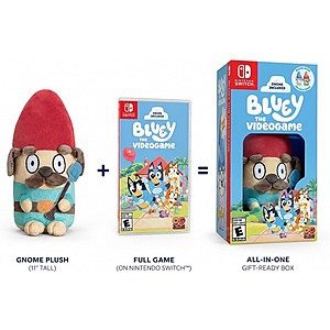 Woot! App: Bluey: The Videogame w/ Exclusive Gnome Plush Bundle (Switch) $12.20 + Free S&H w/ Prime