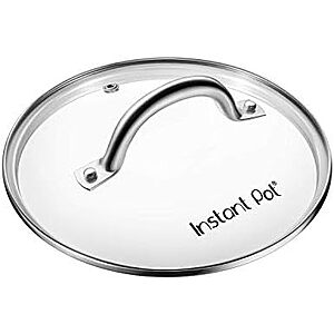 9.1" Instant Pot 6-Quart Tempered Glass Lid w/ Stainless Steel Handle & Rim