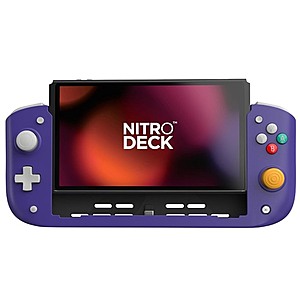 CRKD Nitro Deck Handheld Pro Controller for Nintendo Switch w/ HDMI Adapter (Purple) $27.30 + Free S&H w/ Prime