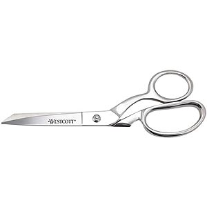 8" Westcott Forged Heavy Duty Bent Fabric Scissors