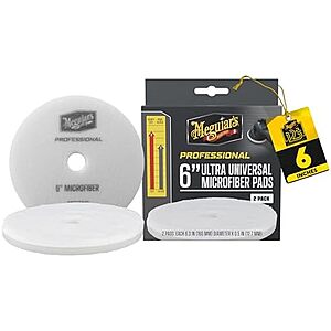 2-Pk 6" Meguiar's Professional Microfiber Pads
