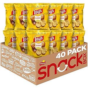 40-ct 1-oz Lay's Classic Potato Chips $9.50 w/ S&S