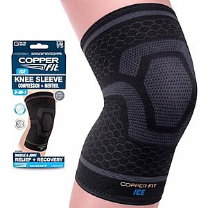 Copper Fit ICE Knee Compression Sleeve Infused w/ Menthol (L/XL)