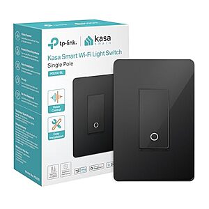 Kasa HS200 Smart Wi-Fi Single Pole Light Switch (Black or White)