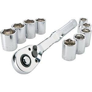 10-Pc Craftsman 3/8" Drive Polished Chrome Mechanics Tool Set (Metric)