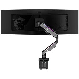 MSI RGB Gas Spring Monitor Arm for 17"-35" Screens w/ 44Lbs Capacity $100 + Free S&H