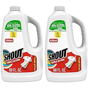 2-Pack 60-Oz SHOUT Active Enzyme Laundry Stain Remover Spray