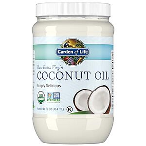 Select Accts: 14-Oz Garden of Life Organic Extra Virgin Coconut Oil (Unrefined) $5 w/ S&S