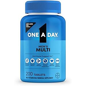 Select Accounts: 200-Ct One-A-Day Men's Complete Multivitamin Supplement $6.30 w/ S&S