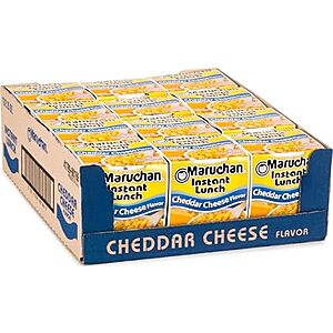Select Accts: 12-Pk 2.25-Oz Maruchan Instant Lunch Ramen Noodles (Cheddar Cheese) $6.15 w/ S&S