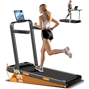 3-in-1 CURSOR FITNESS Under Desk Walking Pad Treadmill w/ Handles $123.50 + Free S&H