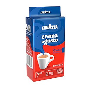Select Accounts: 4-Pk 8.8-Oz LavAzza Crema e Gusto Ground Coffee (Medium Roast) $9 w/ S&S