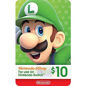 Prime Members: $10 Nintendo eShop Gift Card (Digital Code)
