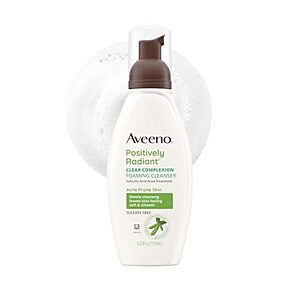 6-oz Aveeno Clear Complexion Foaming Facial Cleanser w/ 0.5% Salicylic Acid $3.65 w/ S&S