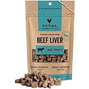2.1-Oz Vital Essentials Freeze Dried Dog Treats (Beef Liver) $2.70 w/ S&S
