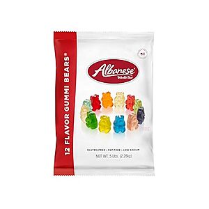 5-lb Albanese World's Best Gummi Bears Candy (12 Flavors) $13.25 w/ S&S