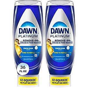 2-Pk 18-Oz Dawn Platinum EZ-Squeeze Dish Soap $5.60 w/ S&S