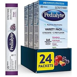 3-Pk 8-Ct Pedialyte Electrolyte Powder Packets (Variety Pack) $9.75 w/ S&S